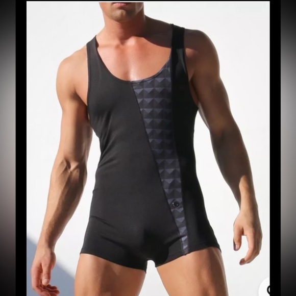 Rufskin Other - Vtg RUFSKIN Apex Singlet Wrestling NWOT Body Suit Stretchy Small